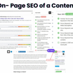 on page seo of a content