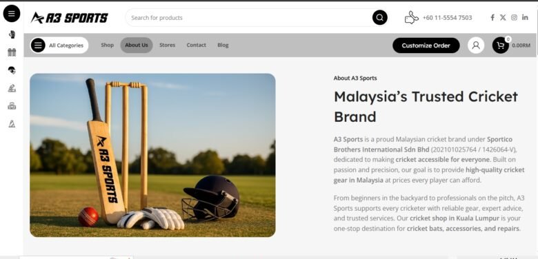 A3 Sports Website