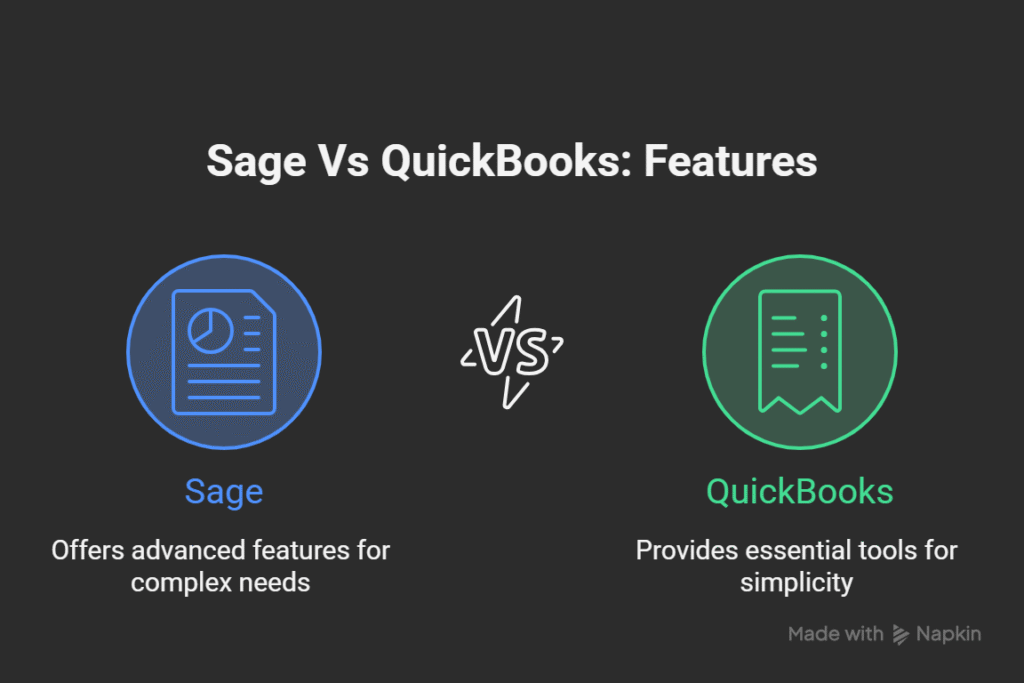 Sage Vs QuickBooks: Features