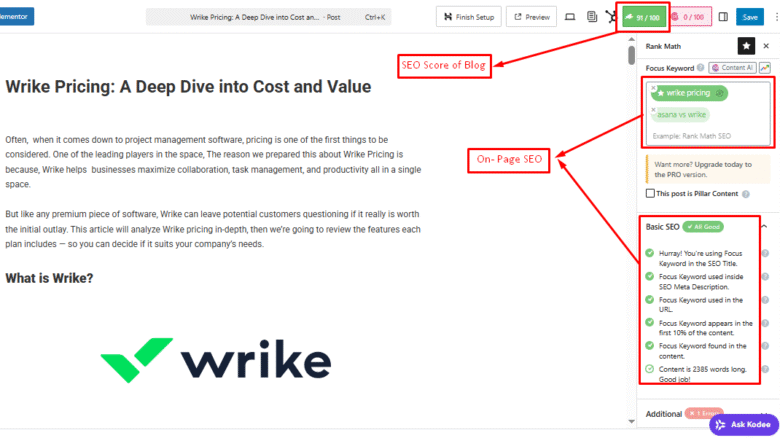 SEO Projects- On Page SEO