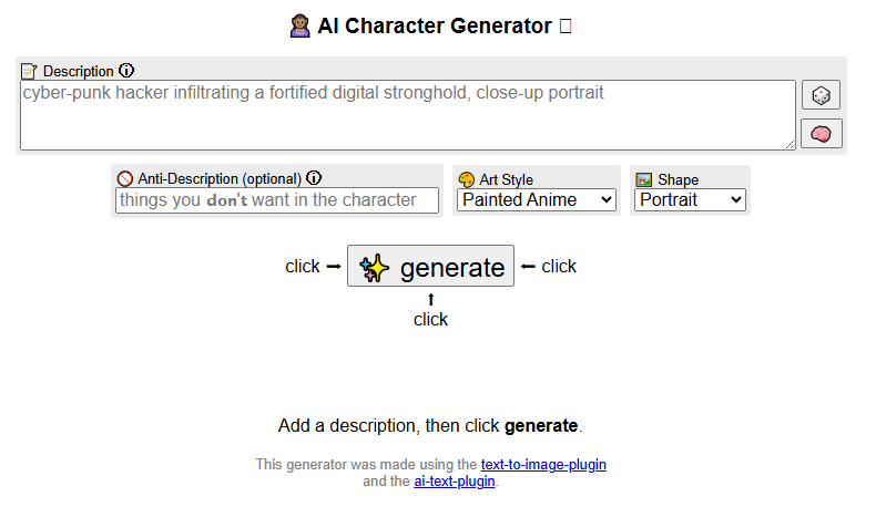 Perchance AI Character Generator